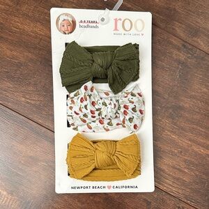 Roo Made with Live Kids Headbands Set - Green, White, Yellow